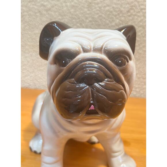 Large 8" Ceramic Pug Dog Sitting Statue Scupture Figurine - Picture 10 of 12